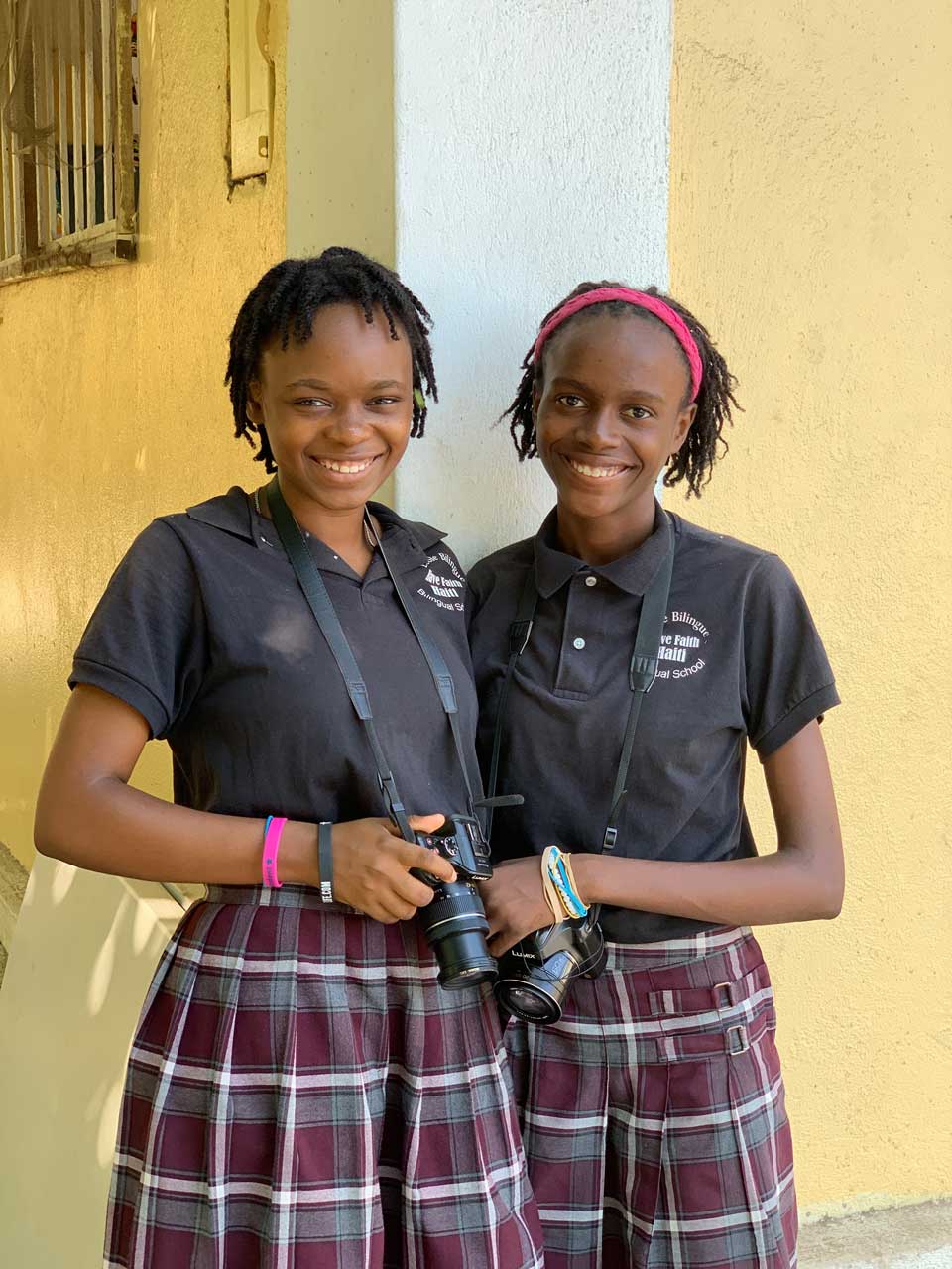 Junie-Anna and Esterline at the Have Faith Haiti mission